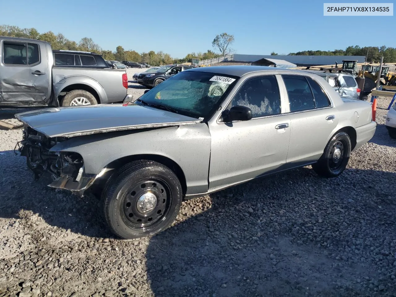 2008 Ford Crown Victoria Police Interceptor VIN: 2FAHP71VX8X134535 Lot: 76541884