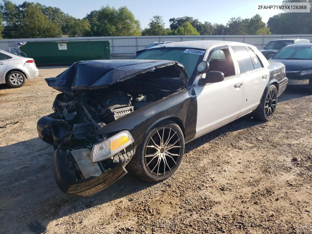 2009 Ford Crown Victoria Police Interceptor VIN: 2FAHP71V39X126388 Lot: 72132084