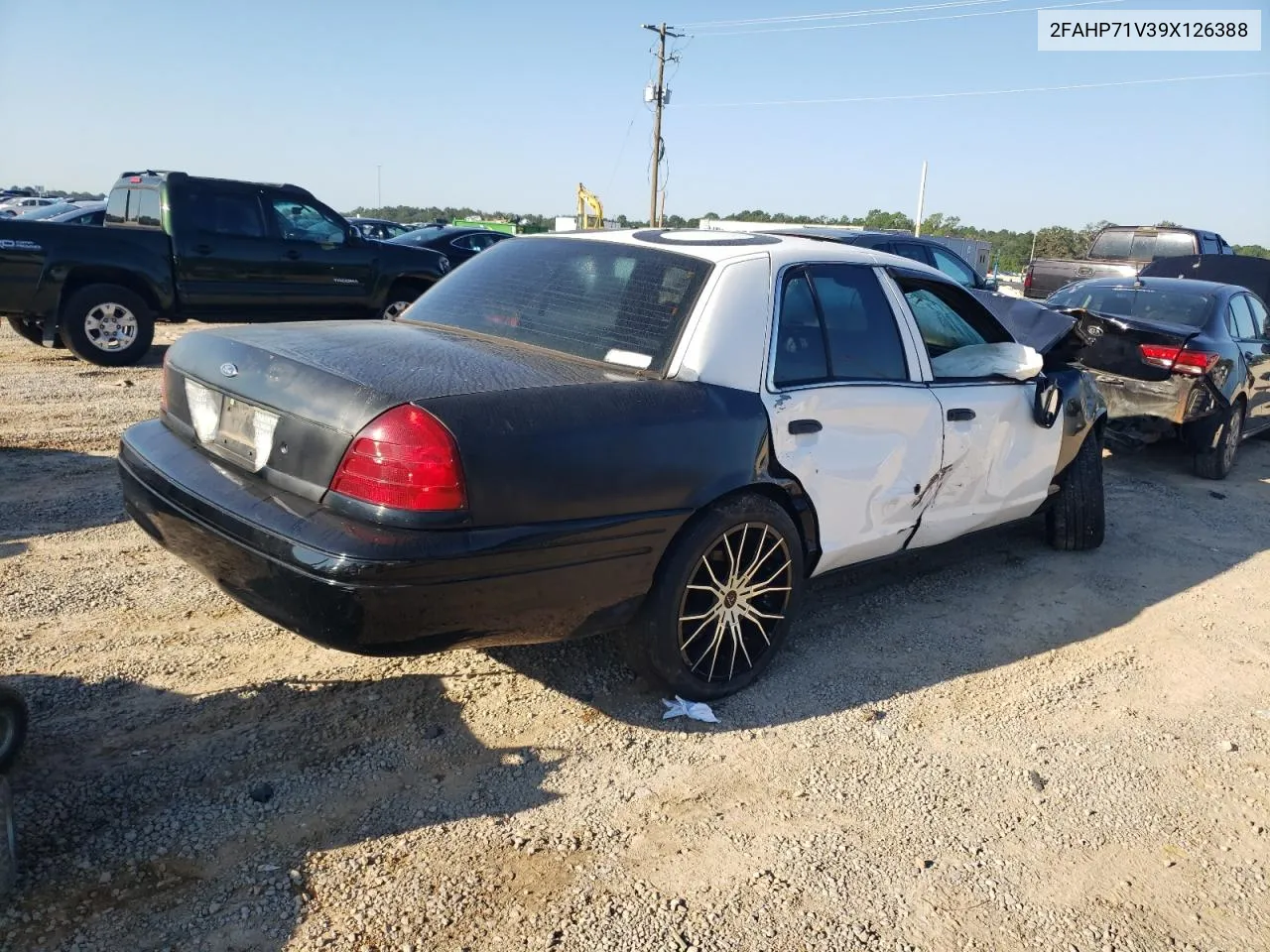 2009 Ford Crown Victoria Police Interceptor VIN: 2FAHP71V39X126388 Lot: 72132084