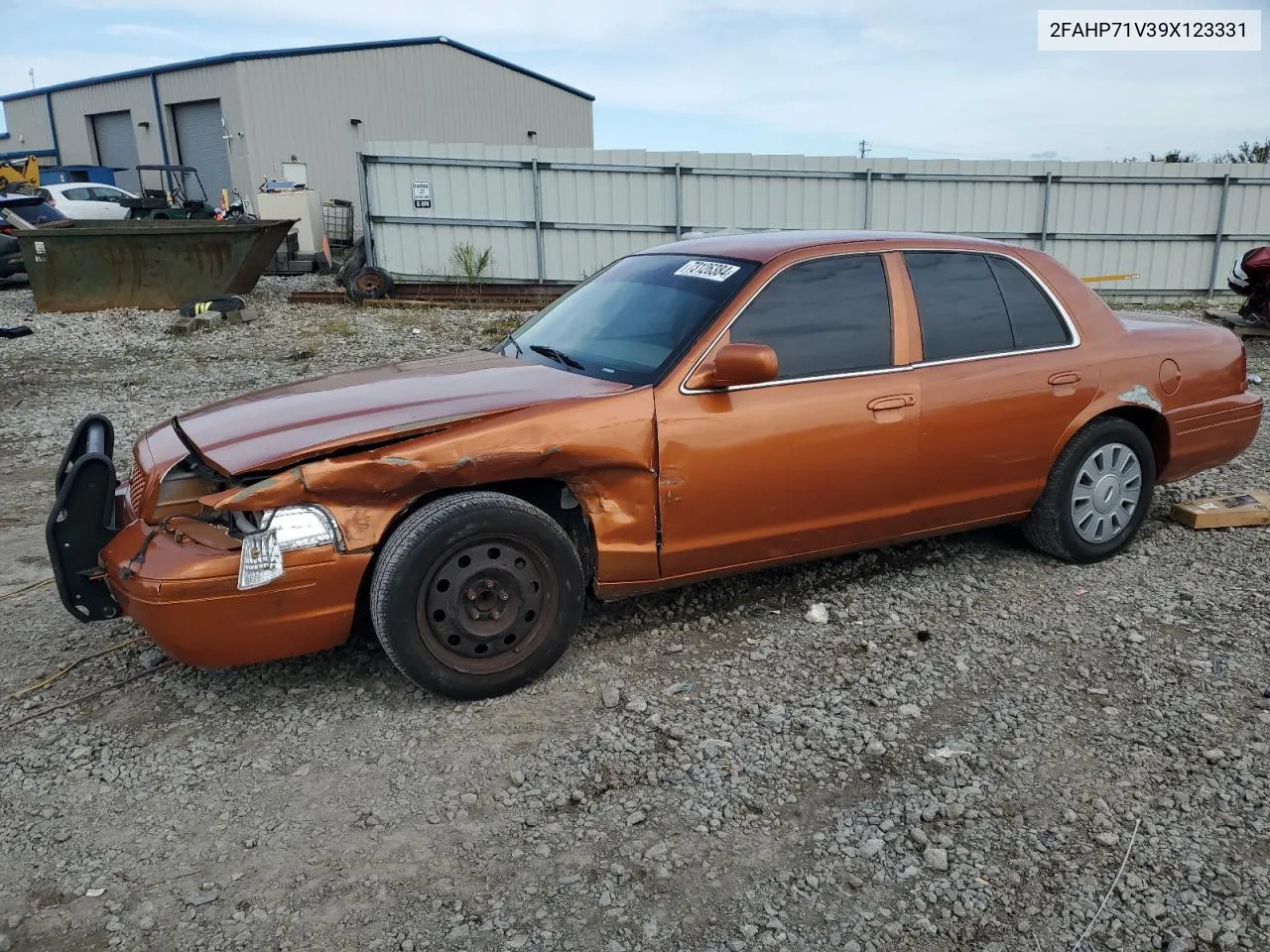 2009 Ford Crown Victoria Police Interceptor VIN: 2FAHP71V39X123331 Lot: 73126384