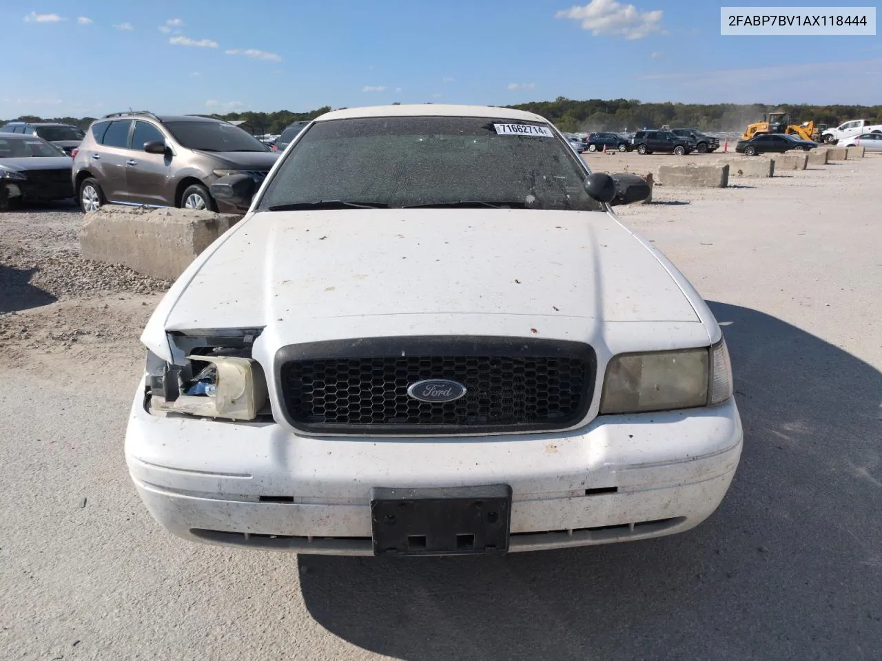 2010 Ford Crown Victoria Police Interceptor VIN: 2FABP7BV1AX118444 Lot: 71662714