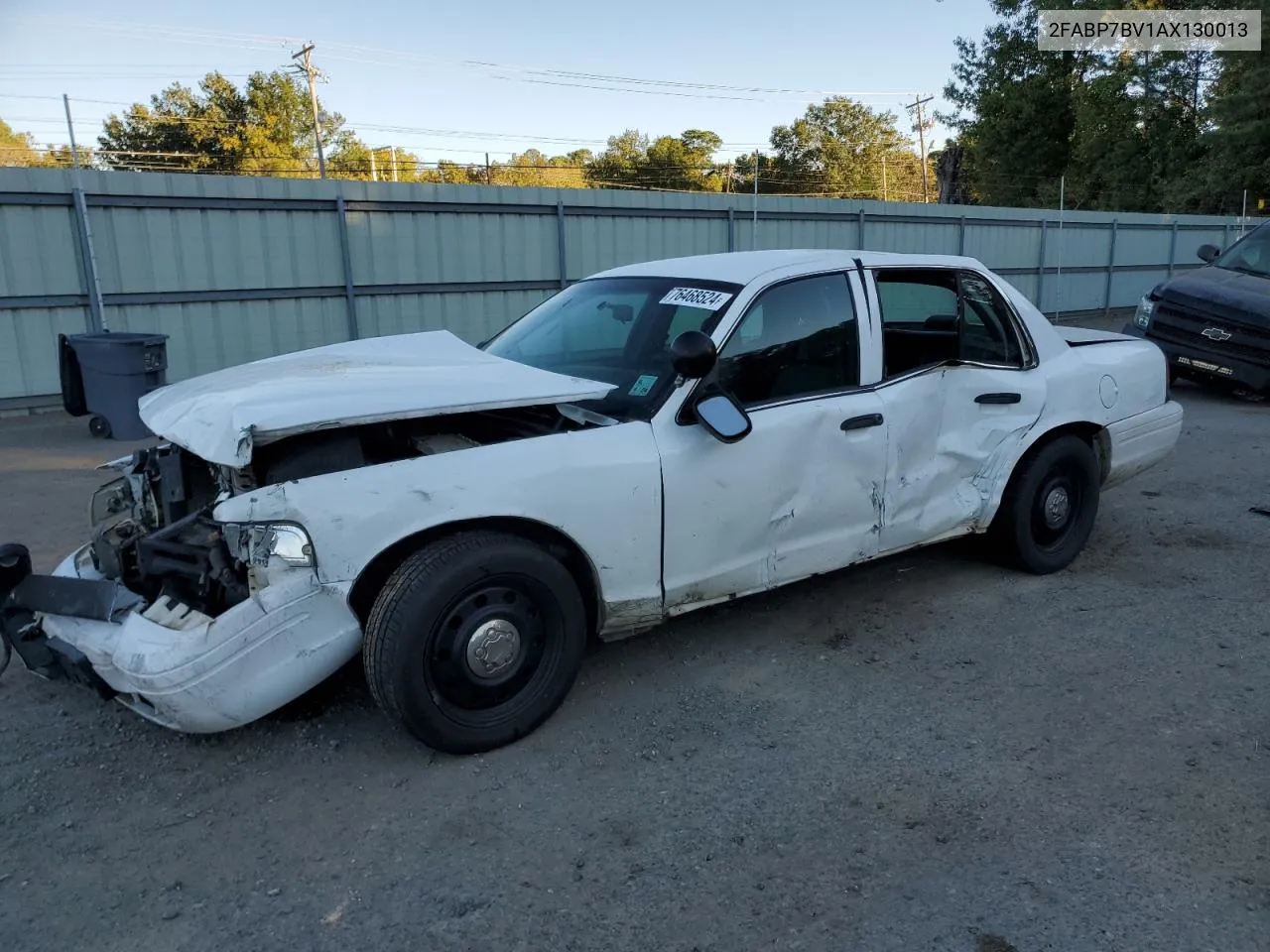 2010 Ford Crown Victoria Police Interceptor VIN: 2FABP7BV1AX130013 Lot: 76468524