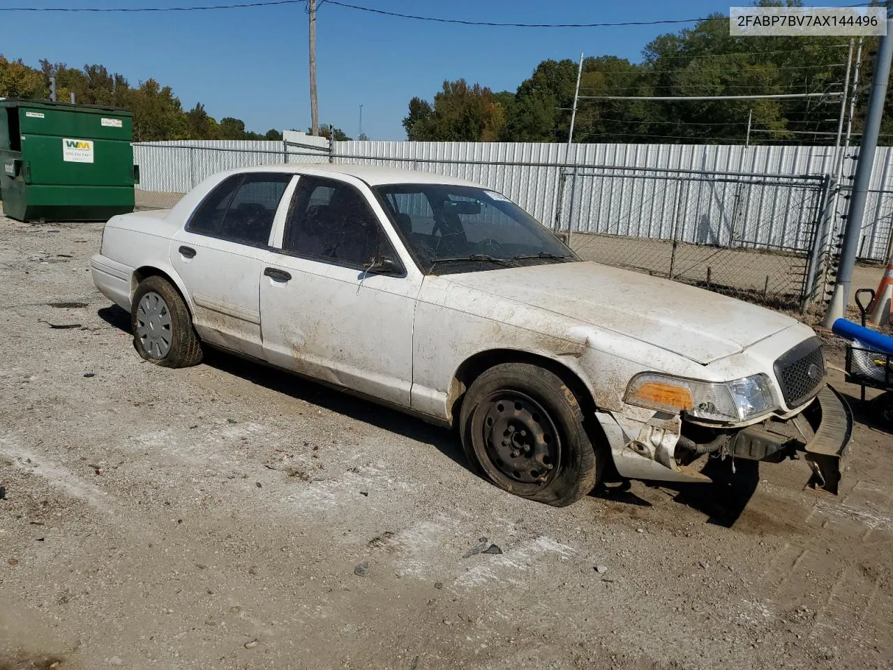 2010 Ford Crown Victoria Police Interceptor VIN: 2FABP7BV7AX144496 Lot: 77159404