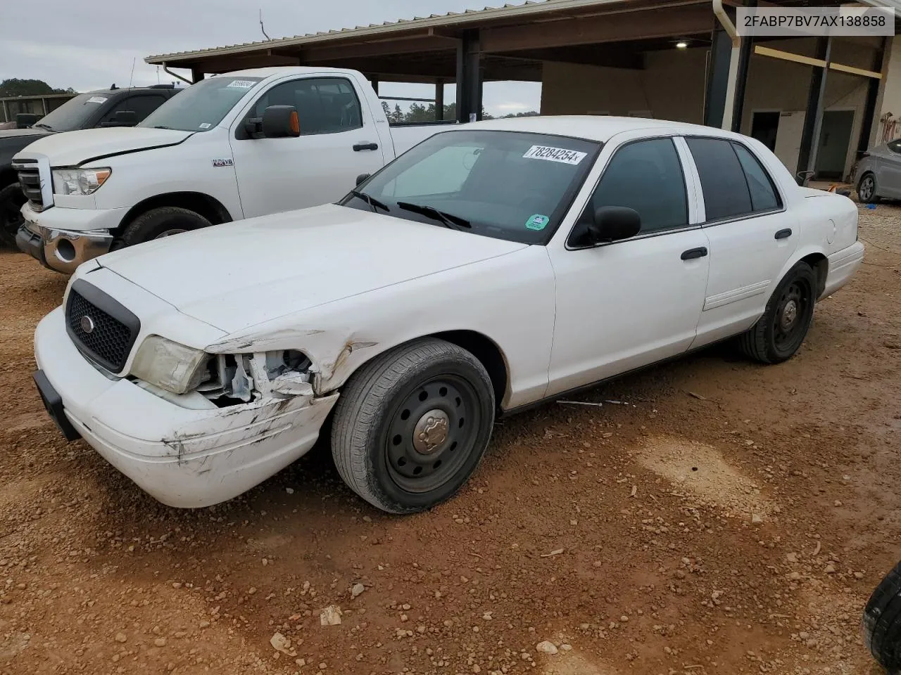 2010 Ford Crown Victoria Police Interceptor VIN: 2FABP7BV7AX138858 Lot: 78284254