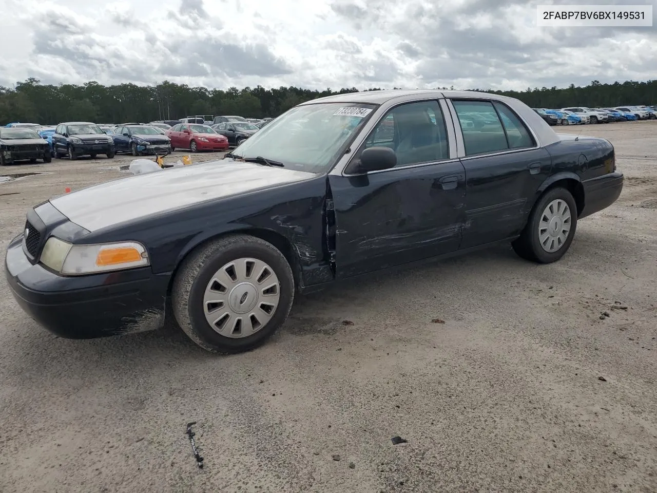 2011 Ford Crown Victoria Police Interceptor VIN: 2FABP7BV6BX149531 Lot: 73230784