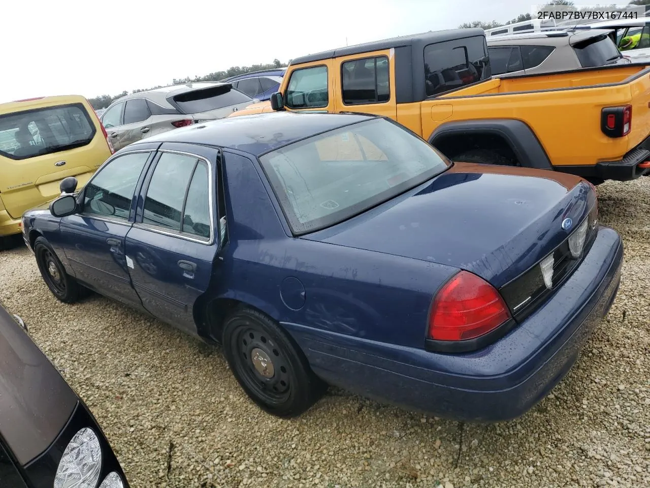 2011 Ford Crown Victoria Police Interceptor VIN: 2FABP7BV7BX167441 Lot: 74453894