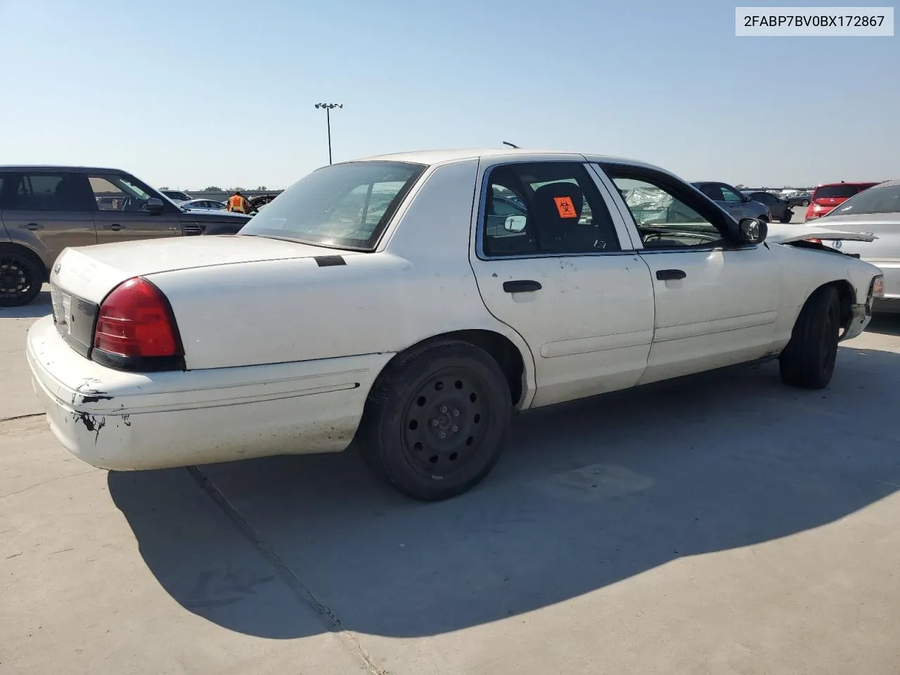 2011 Ford Crown Victoria Police Interceptor VIN: 2FABP7BV0BX172867 Lot: 76287304