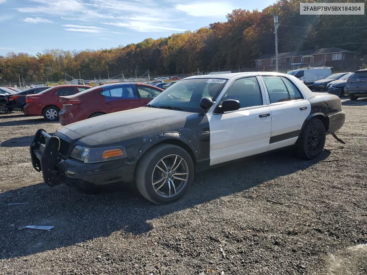 2011 Ford Crown Victoria Police Interceptor VIN: 2FABP7BV5BX184304 Lot: 77905804