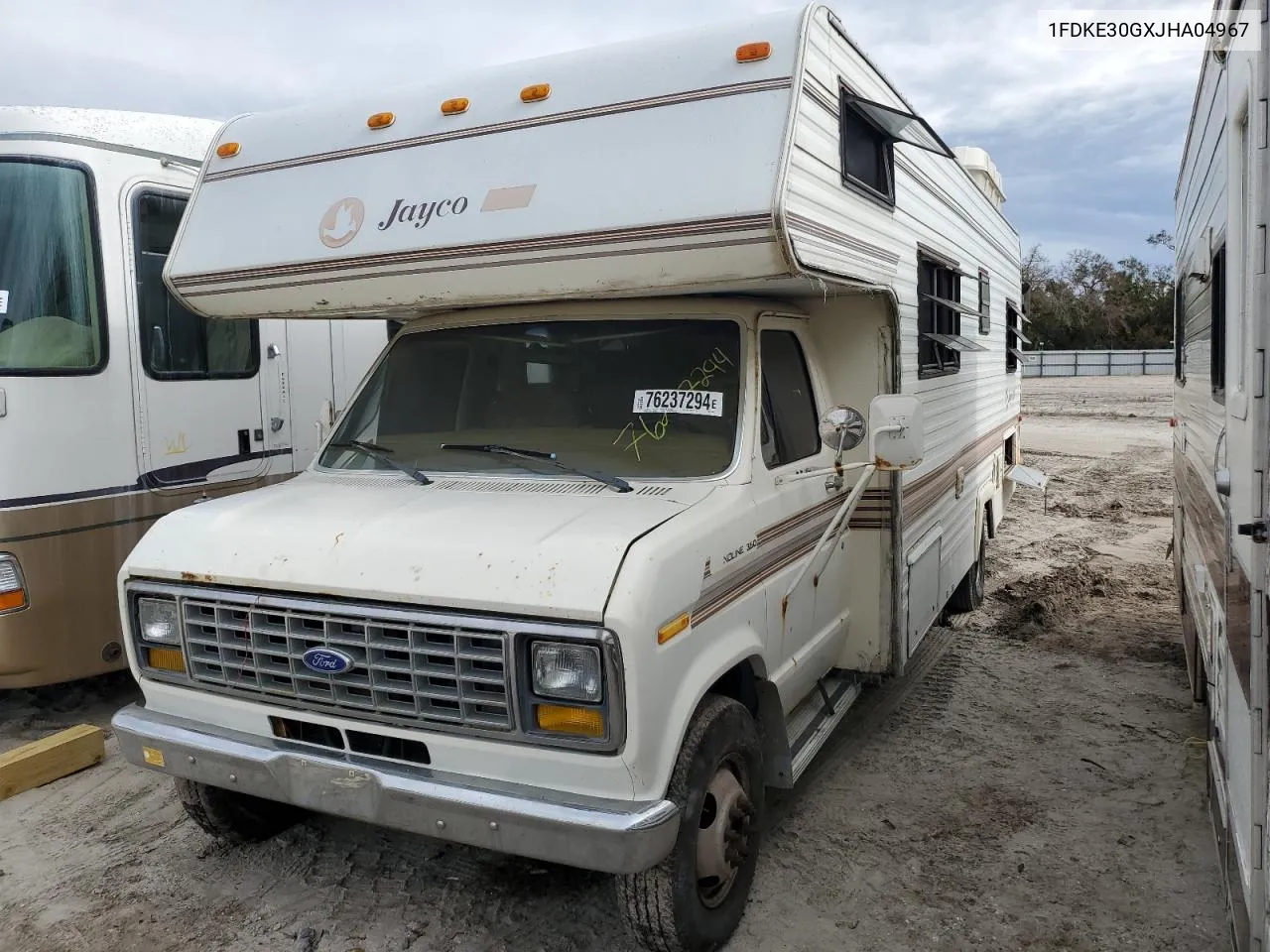 1988 Ford Econoline E350 Cutaway Van VIN: 1FDKE30GXJHA04967 Lot: 76237294