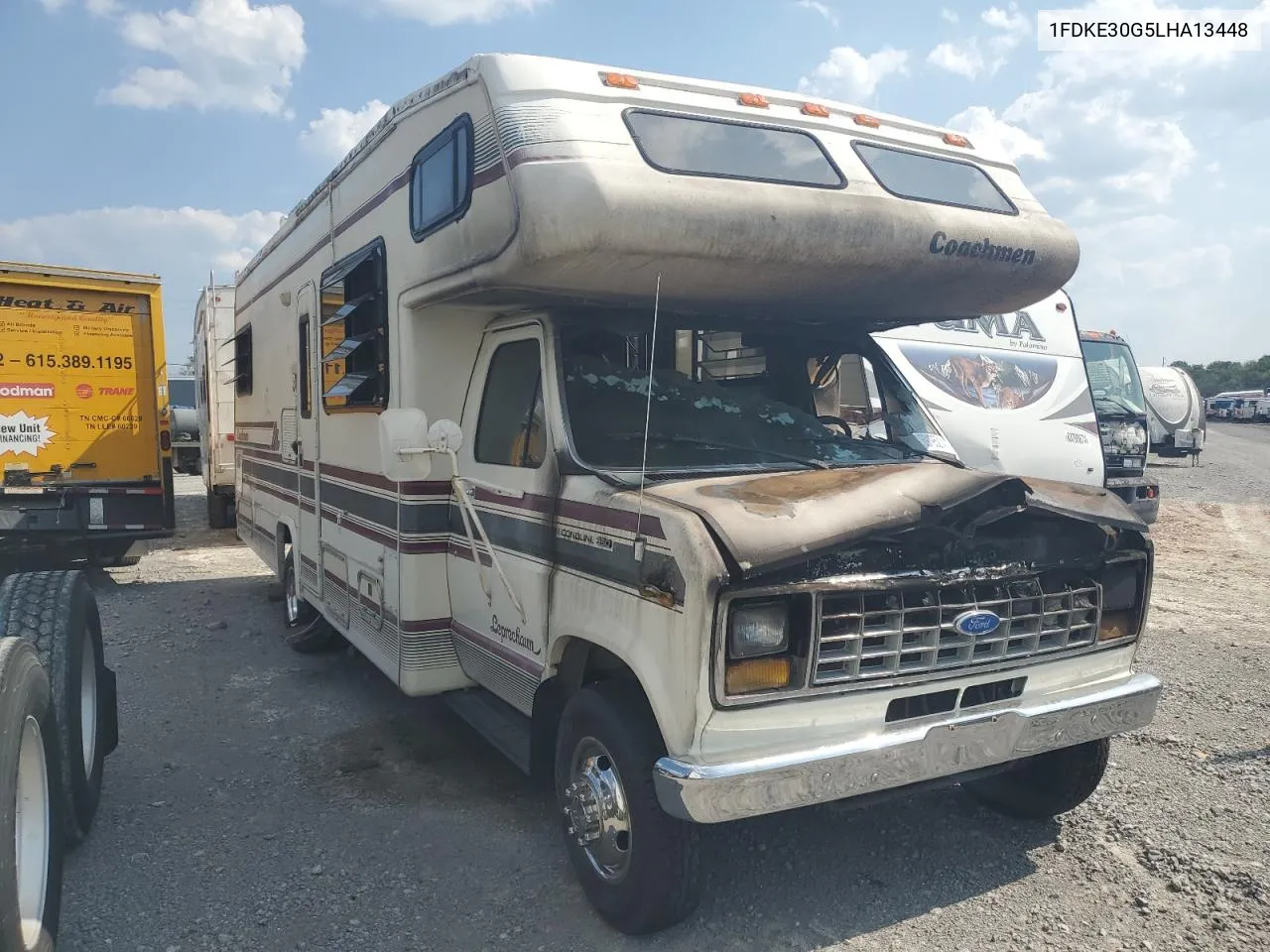 1990 Ford Econoline E350 Cutaway Van VIN: 1FDKE30G5LHA13448 Lot: 69195214