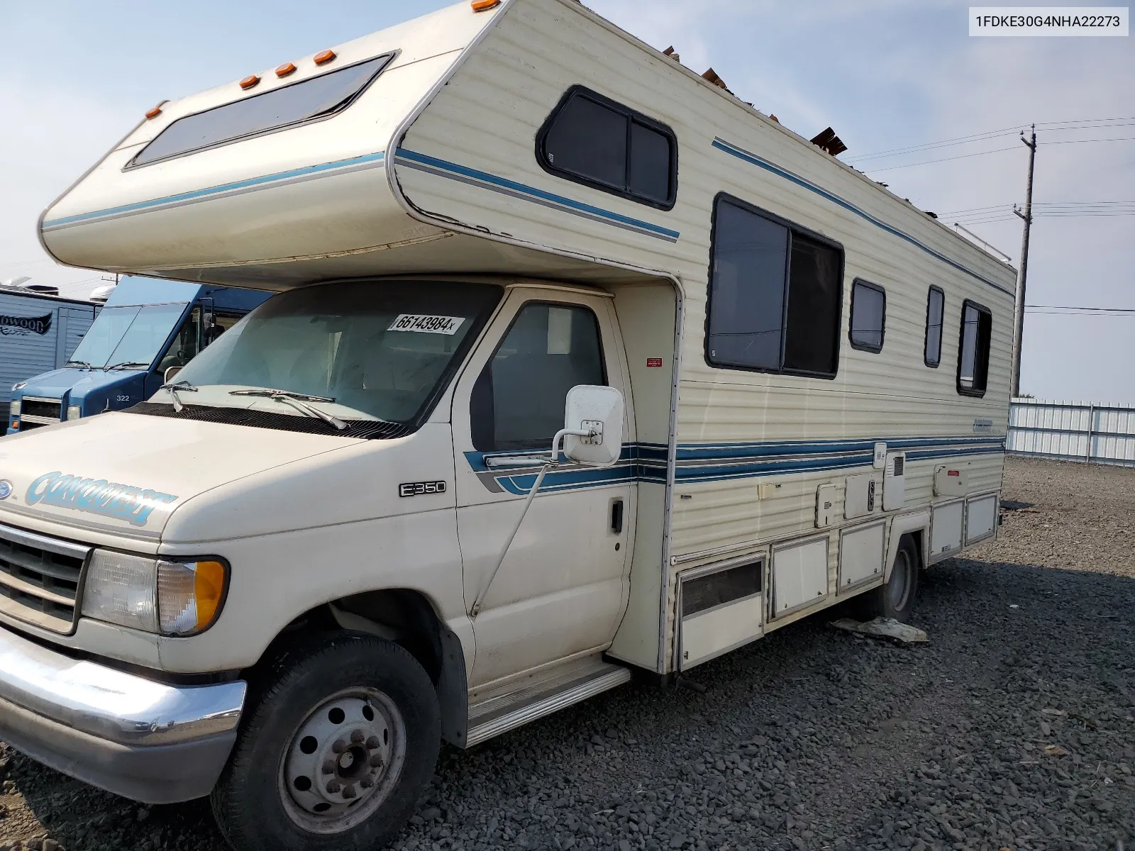 1992 Ford Econoline E350 Cutaway Van VIN: 1FDKE30G4NHA22273 Lot: 66143984