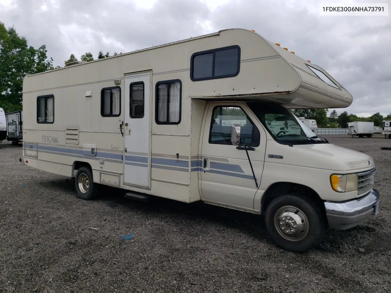 1992 Ford Econoline E350 Cutaway Van VIN: 1FDKE30G6NHA73791 Lot: 78107494