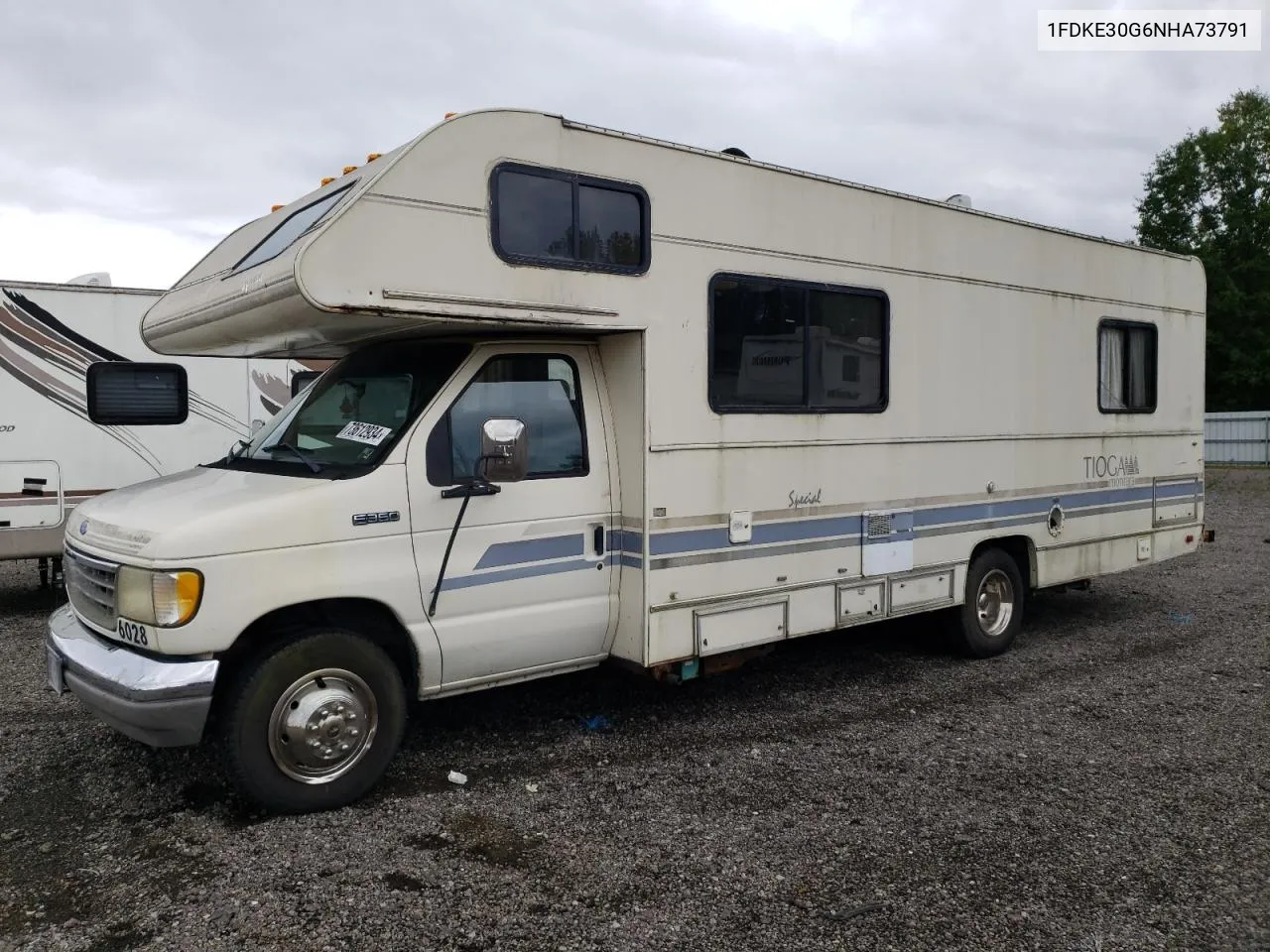 1992 Ford Econoline E350 Cutaway Van VIN: 1FDKE30G6NHA73791 Lot: 78107494