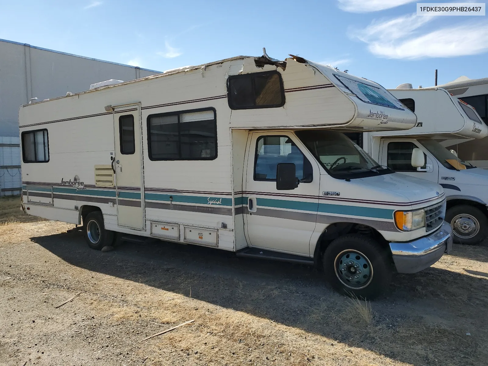 1993 Ford Econoline E350 Cutaway Van VIN: 1FDKE30G9PHB26437 Lot: 64414394