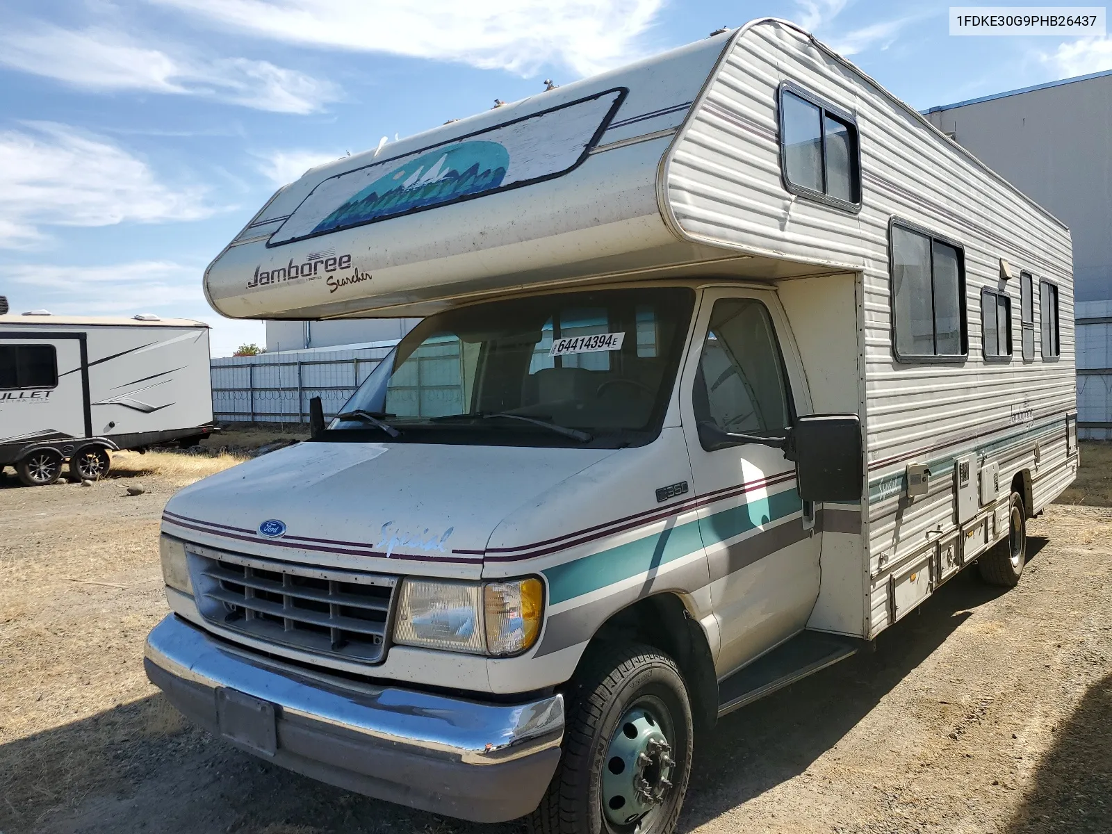 1993 Ford Econoline E350 Cutaway Van VIN: 1FDKE30G9PHB26437 Lot: 64414394