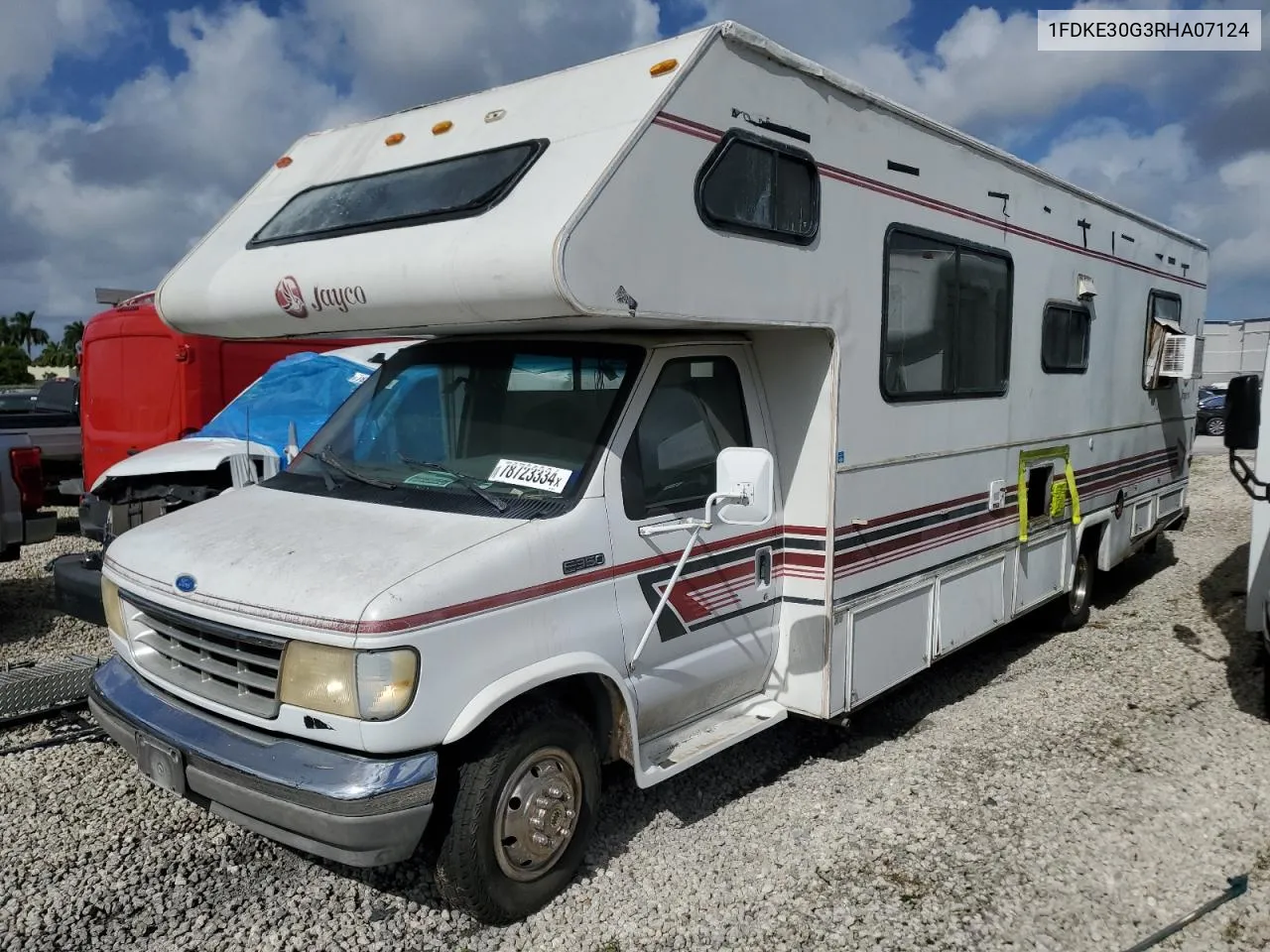 1994 Ford Econoline E350 Cutaway Van VIN: 1FDKE30G3RHA07124 Lot: 78723334