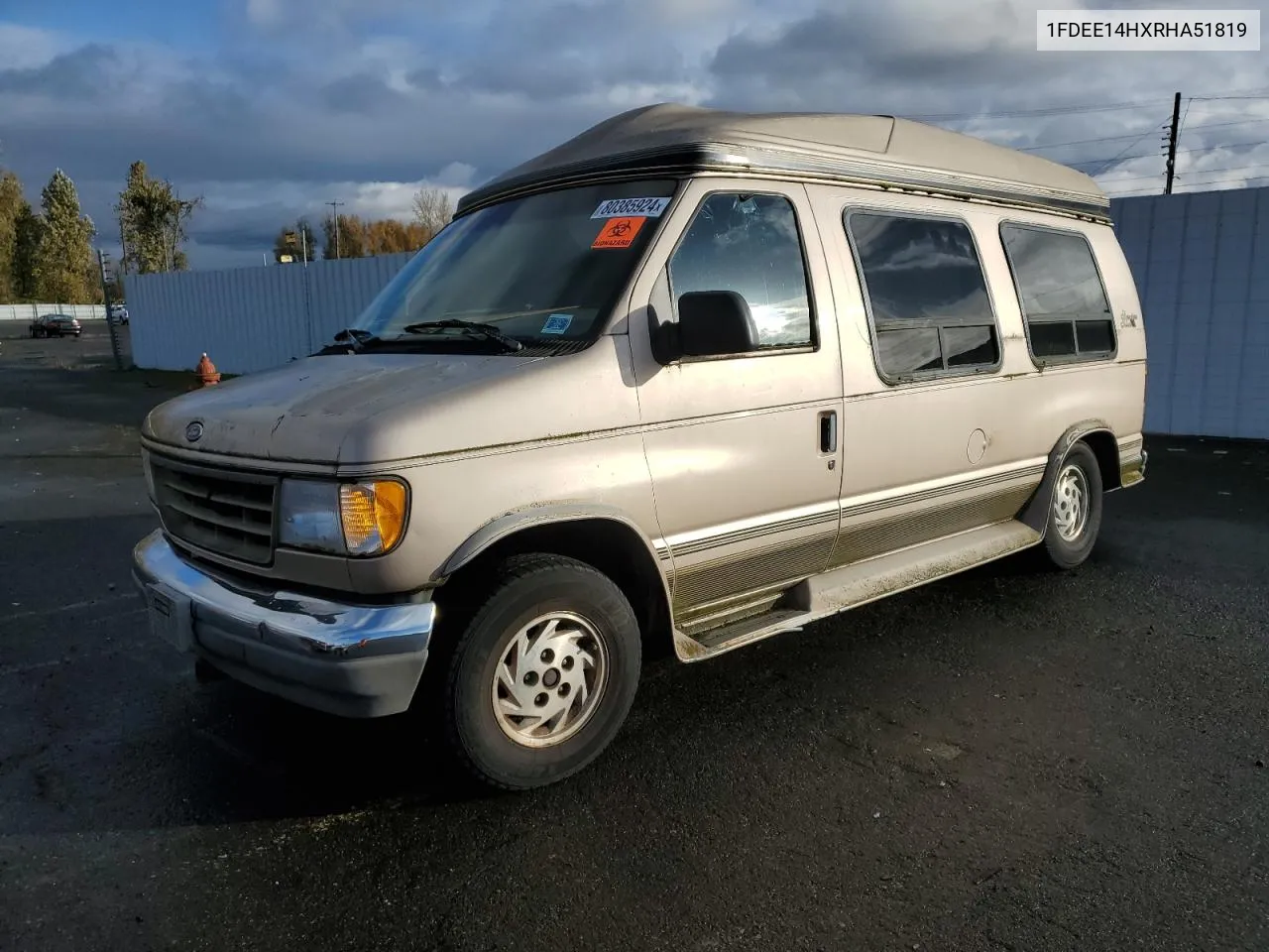 1994 Ford Econoline E150 Van VIN: 1FDEE14HXRHA51819 Lot: 80385924