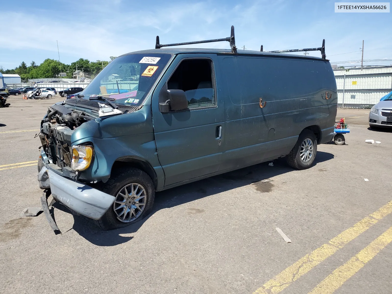 1995 Ford Econoline E150 Van VIN: 1FTEE14YXSHA56626 Lot: 51582694