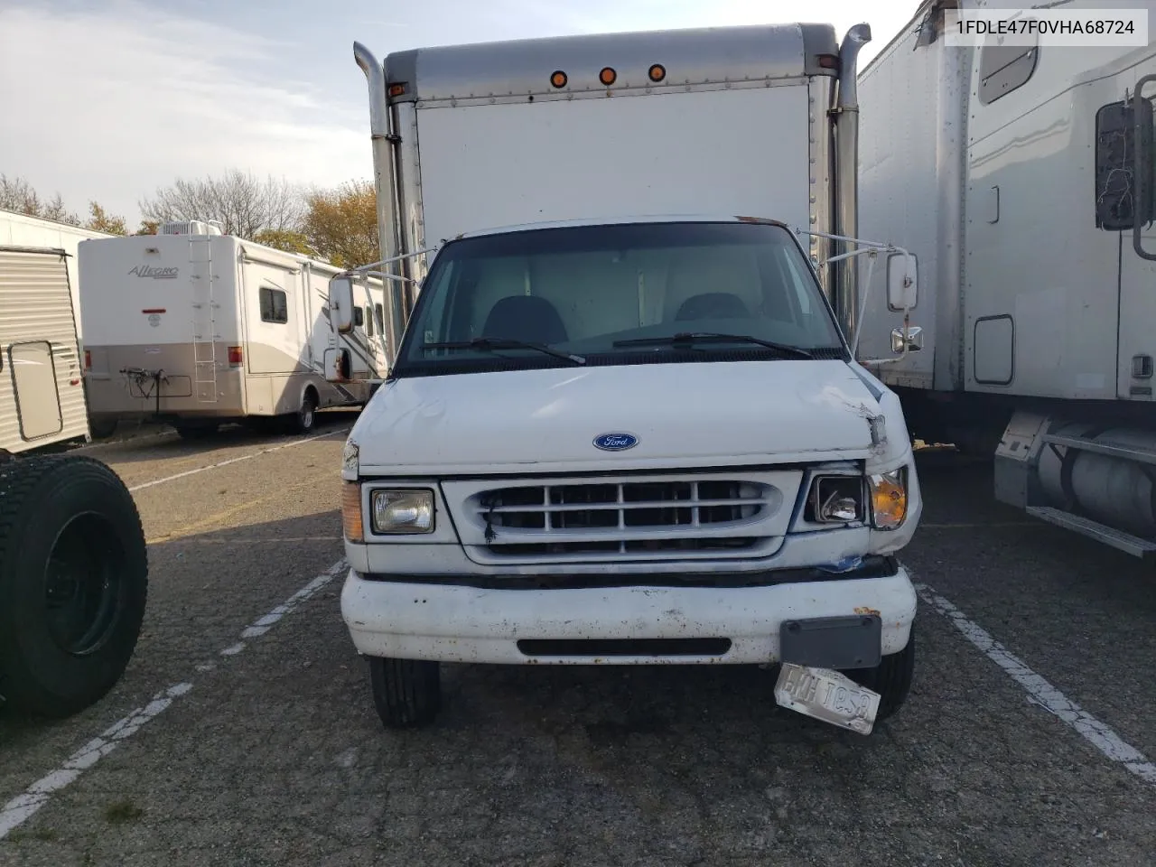 1997 Ford Econoline E450 Super Duty Commercial Cutaway Van VIN: 1FDLE47F0VHA68724 Lot: 77764014