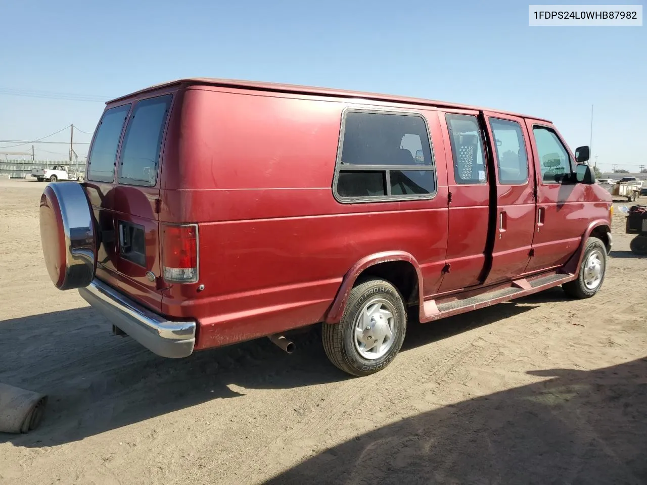 1998 Ford Econoline E250 Super Duty Van VIN: 1FDPS24L0WHB87982 Lot: 74509054