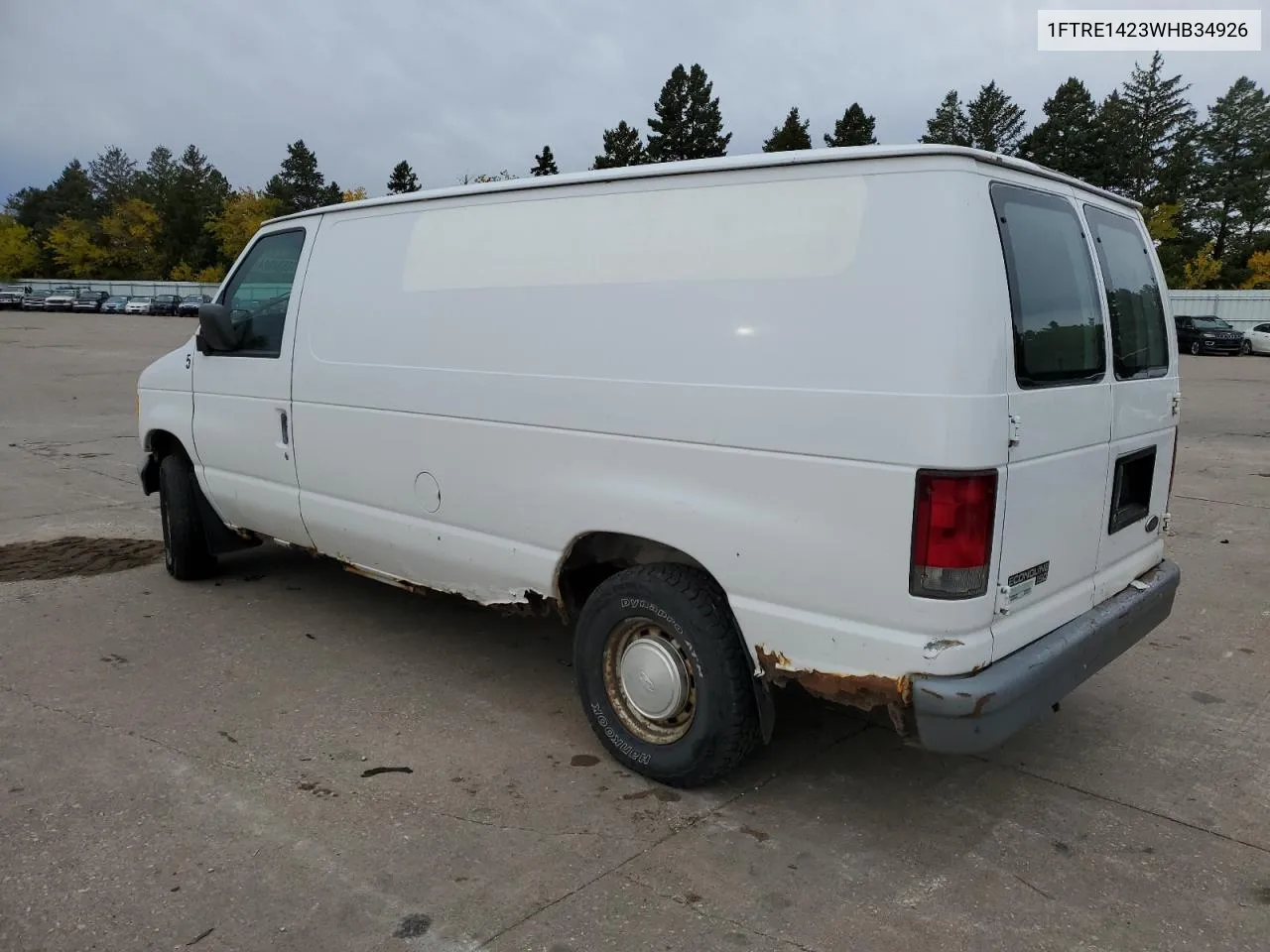 1998 Ford Econoline E150 Van VIN: 1FTRE1423WHB34926 Lot: 76534944