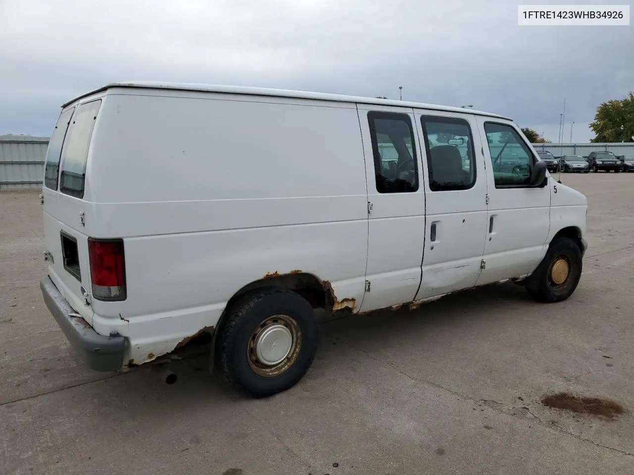 1998 Ford Econoline E150 Van VIN: 1FTRE1423WHB34926 Lot: 76534944