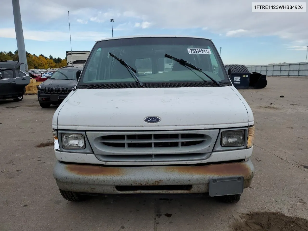 1998 Ford Econoline E150 Van VIN: 1FTRE1423WHB34926 Lot: 76534944