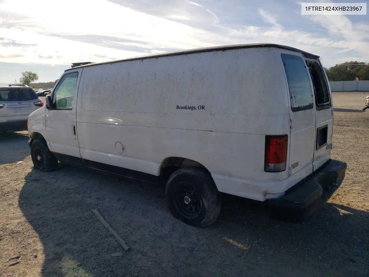 1999 Ford Econoline E150 Van VIN: 1FTRE1424XHB23967 Lot: 74820944