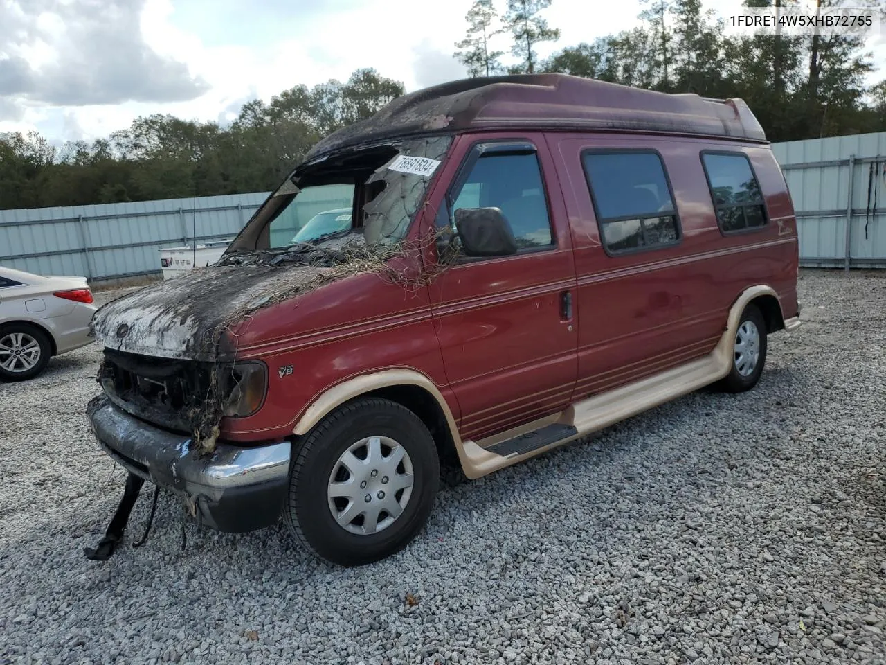 1999 Ford Econoline E150 Van VIN: 1FDRE14W5XHB72755 Lot: 78891634