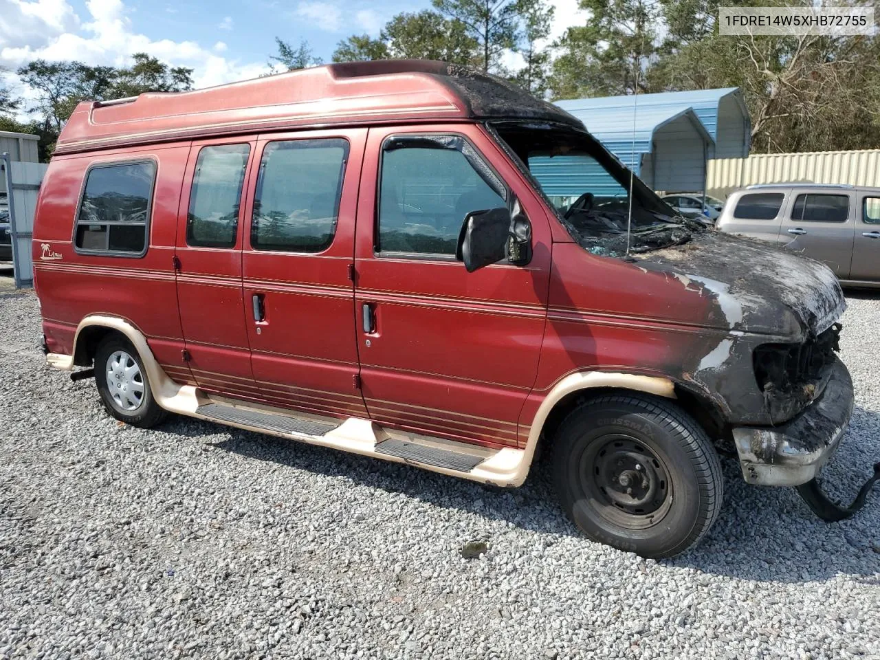 1999 Ford Econoline E150 Van VIN: 1FDRE14W5XHB72755 Lot: 78891634