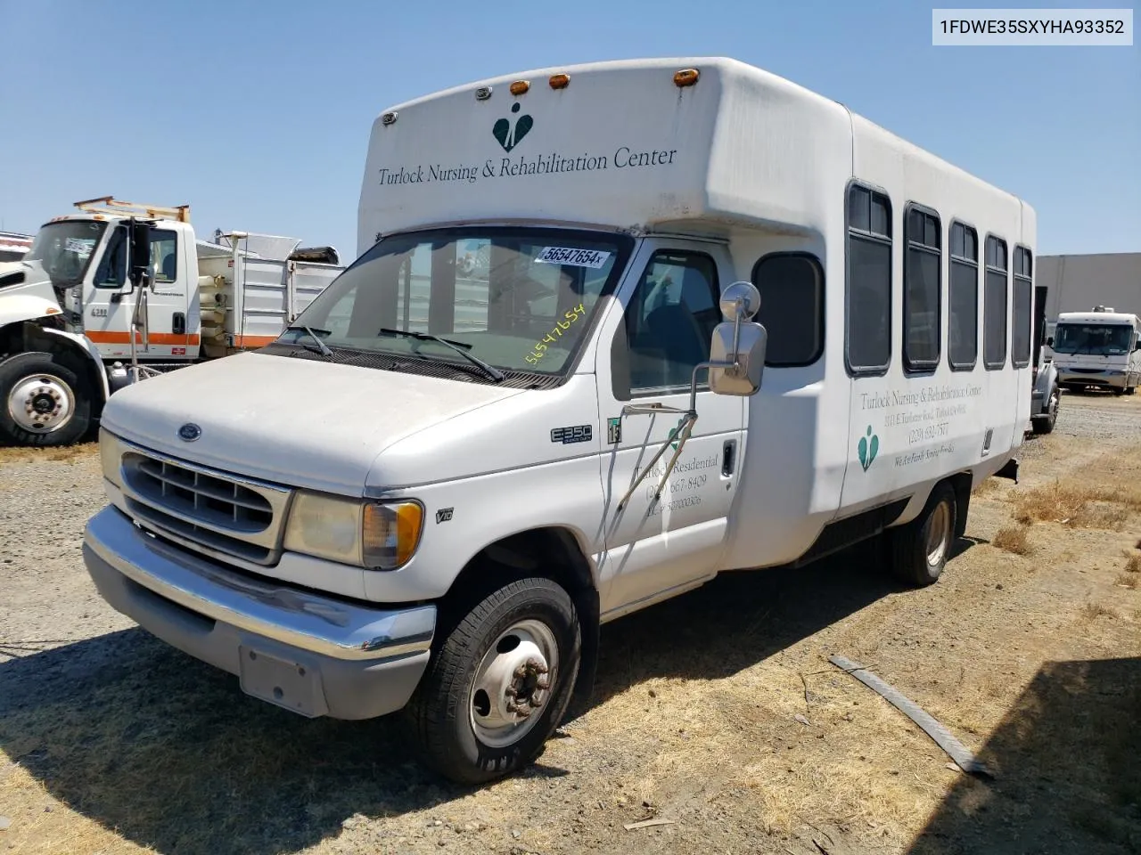 2000 Ford Econoline E350 Super Duty Cutaway Van VIN: 1FDWE35SXYHA93352 Lot: 56547654