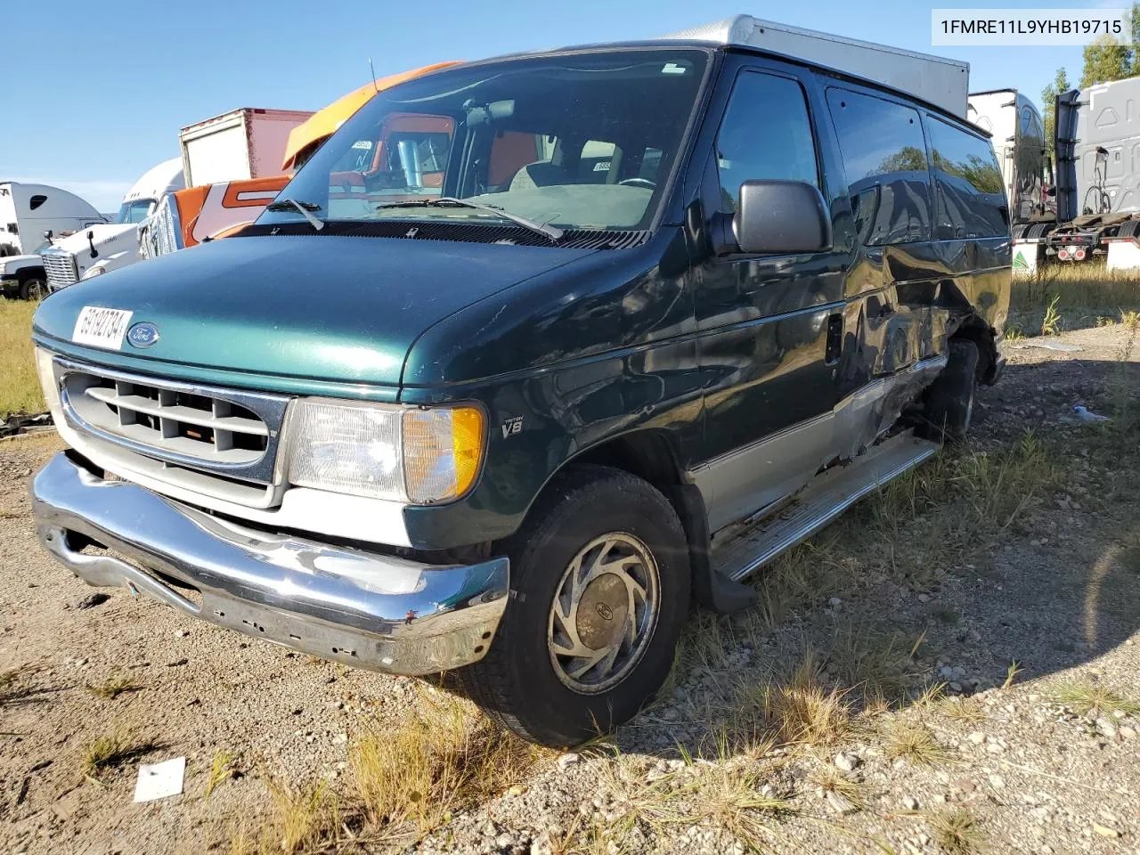 2000 Ford Econoline E150 Wagon VIN: 1FMRE11L9YHB19715 Lot: 69192734