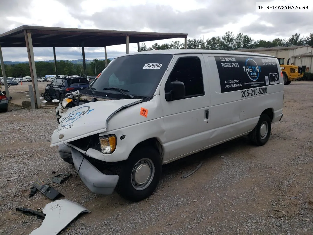 2000 Ford Econoline E150 Van VIN: 1FTRE14W3YHA26599 Lot: 71565254