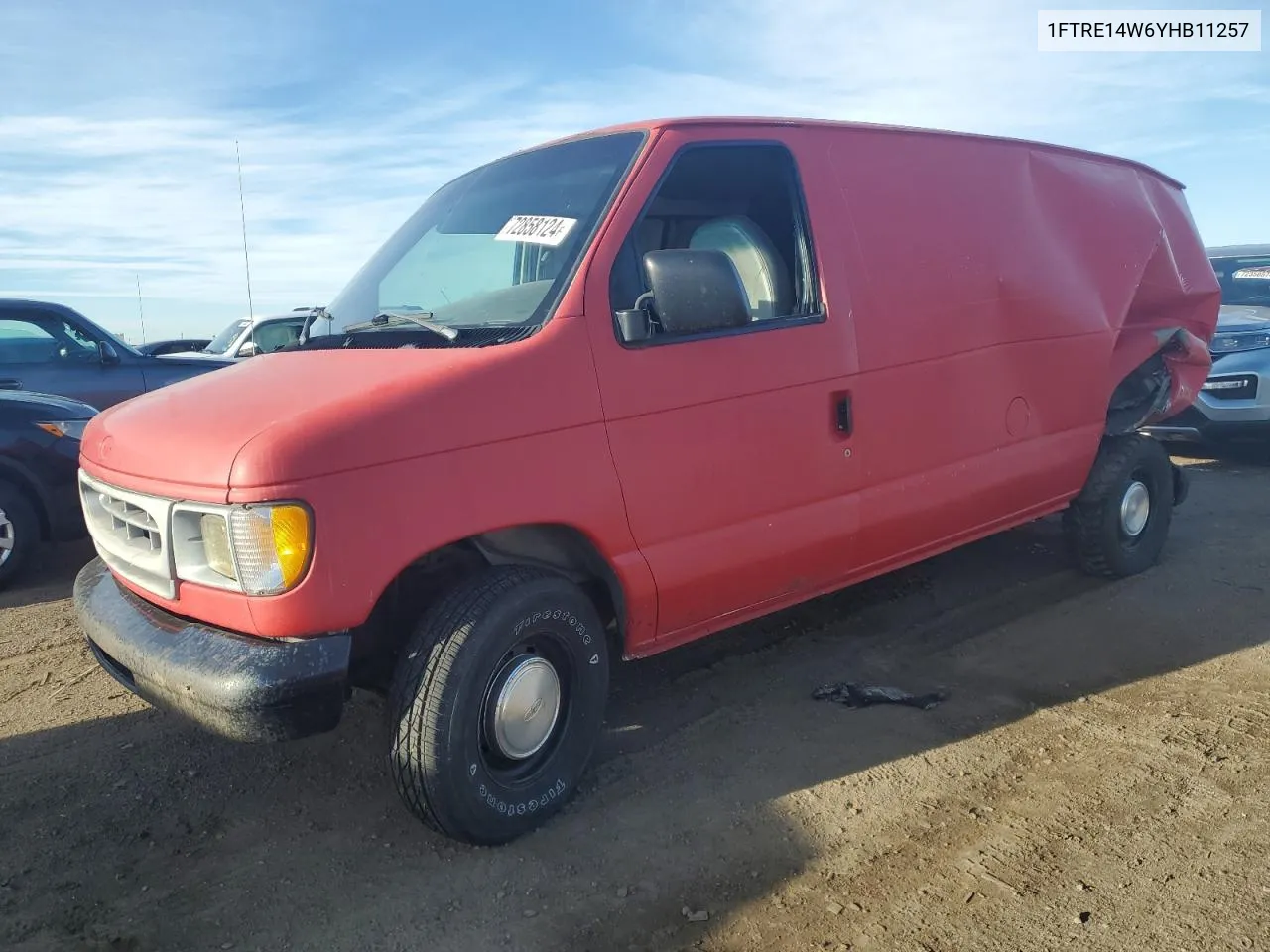 2000 Ford Econoline E150 Van VIN: 1FTRE14W6YHB11257 Lot: 72858124