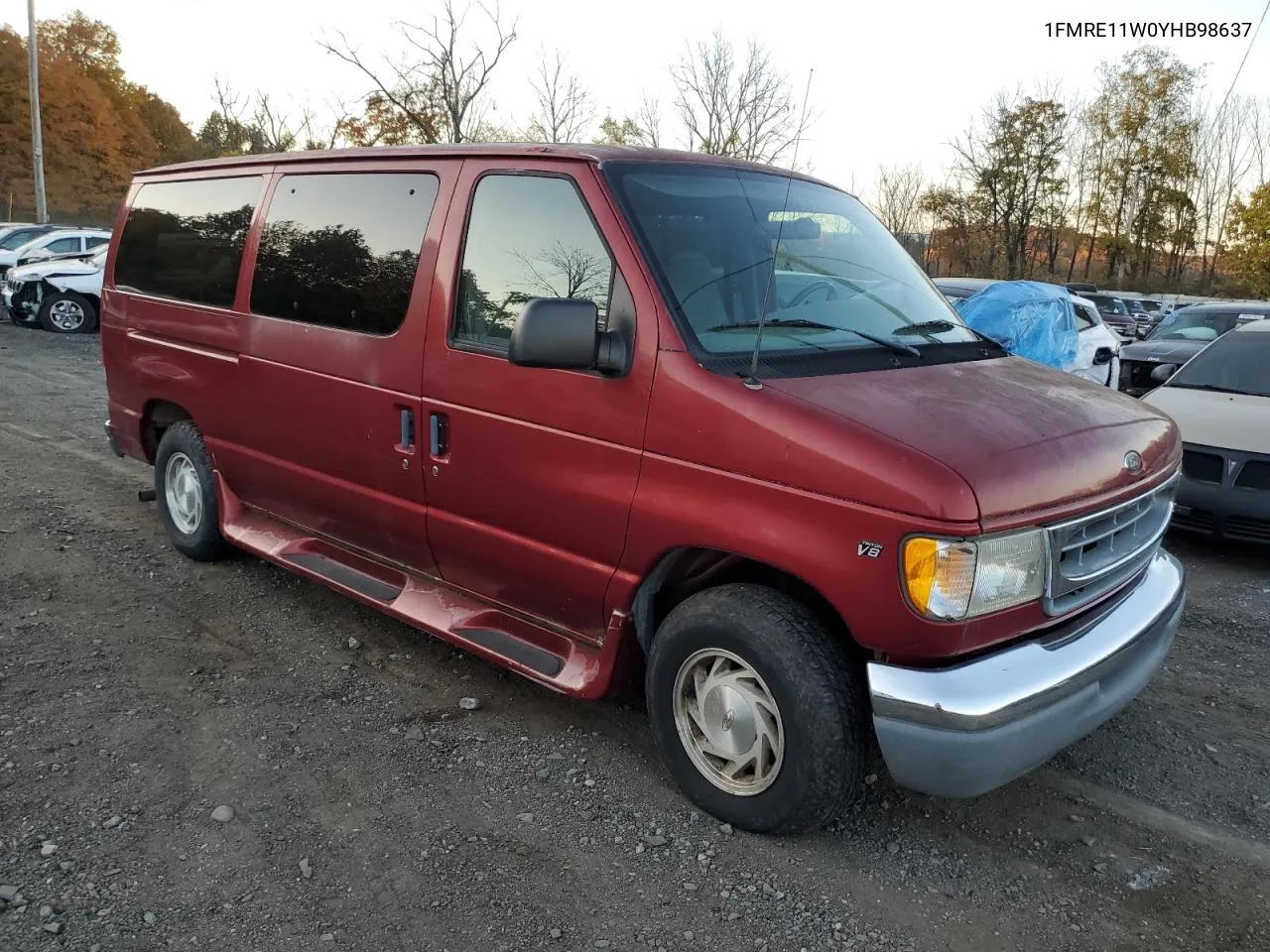 2000 Ford Econoline E150 Wagon VIN: 1FMRE11W0YHB98637 Lot: 76061284