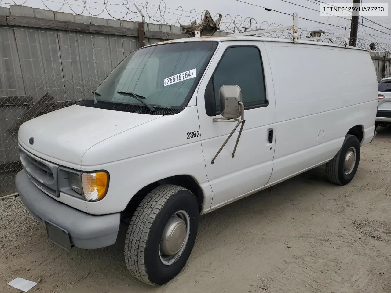 2000 Ford Econoline E250 Van VIN: 1FTNE2429YHA77283 Lot: 76518164