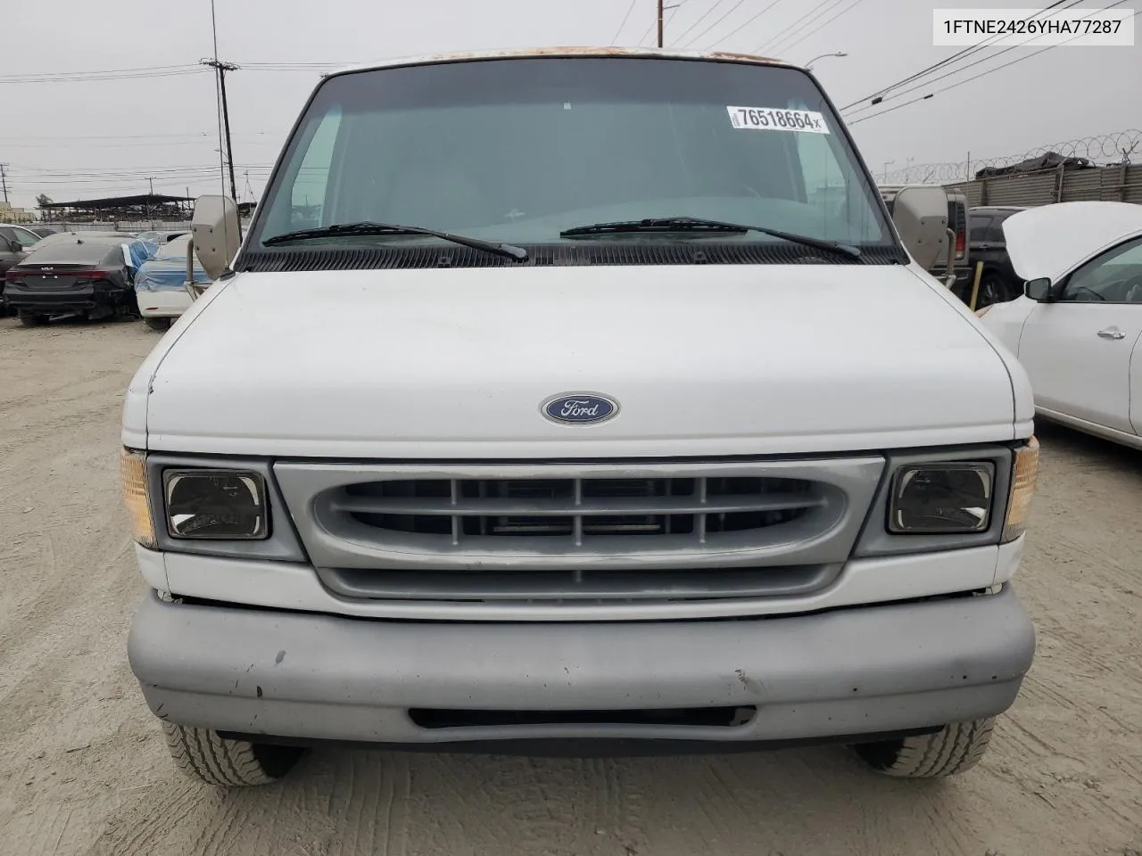 2000 Ford Econoline E250 Van VIN: 1FTNE2426YHA77287 Lot: 76518664