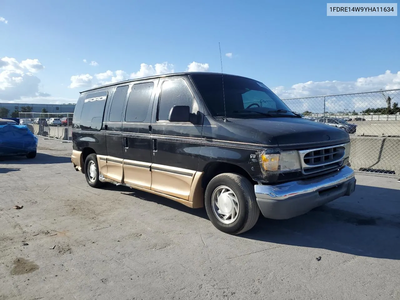 2000 Ford Econoline E150 Van VIN: 1FDRE14W9YHA11634 Lot: 77000094