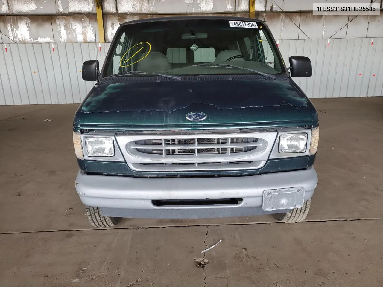 2001 Ford Econoline E350 Super Duty Wagon VIN: 1FBSS31S31HB25585 Lot: 46612994