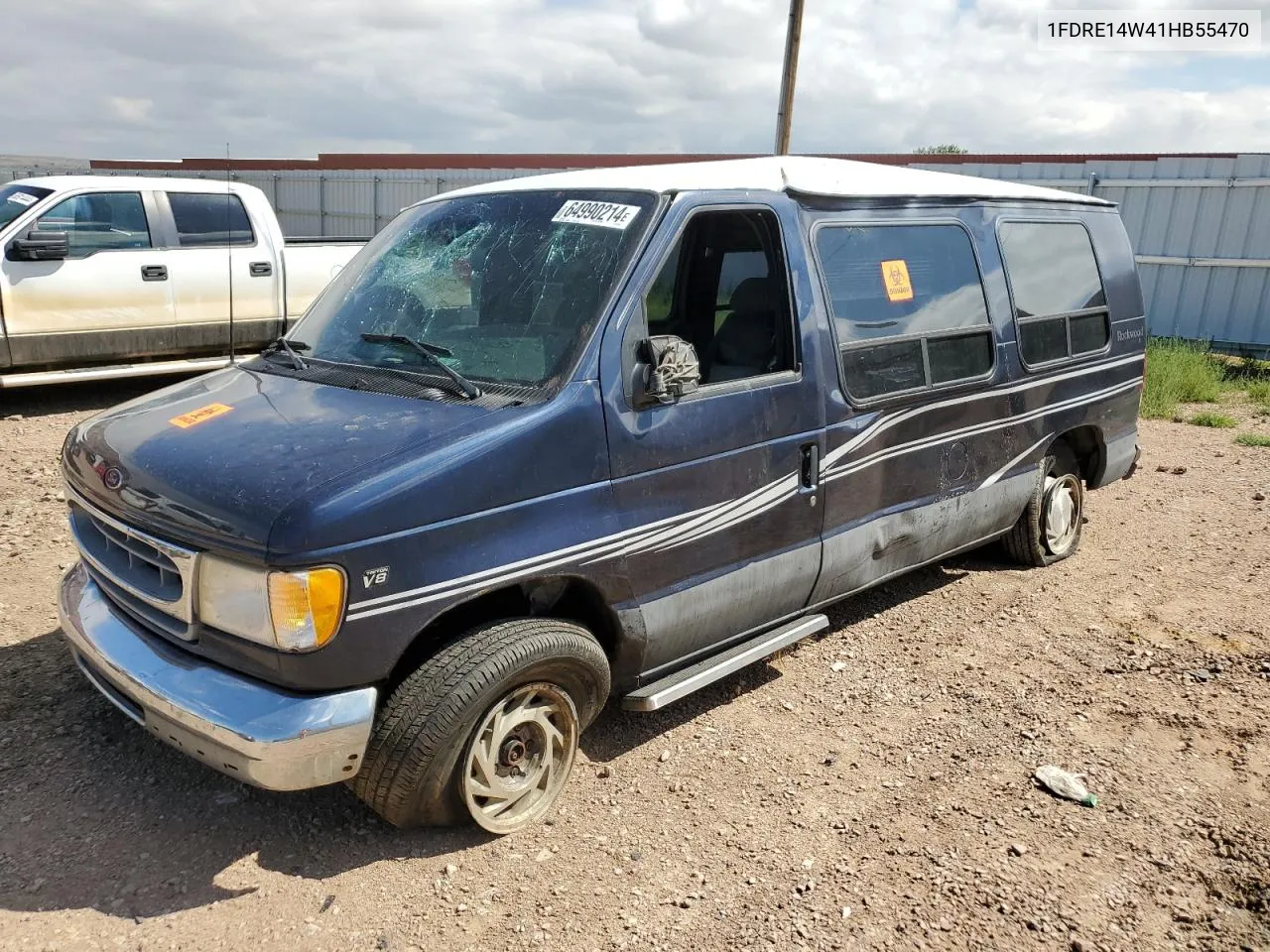 2001 Ford Econoline E150 Van VIN: 1FDRE14W41HB55470 Lot: 64990214