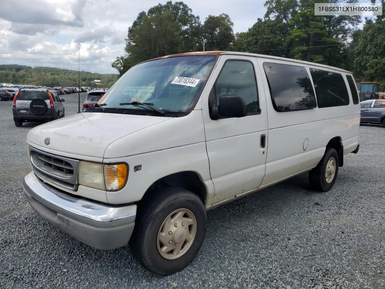 2001 Ford Econoline E350 Super Duty Wagon VIN: 1FBSS31LX1HB00580 Lot: 73018344