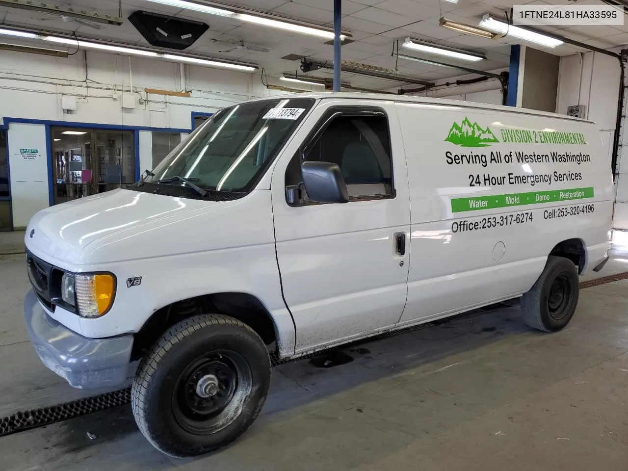 2001 Ford Econoline E250 Van VIN: 1FTNE24L81HA33595 Lot: 74513794