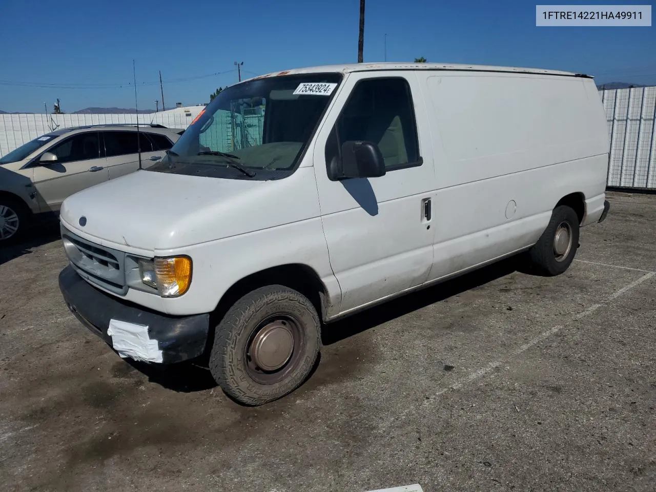 2001 Ford Econoline E150 Van VIN: 1FTRE14221HA49911 Lot: 75343924