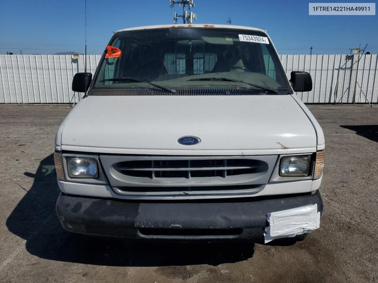 2001 Ford Econoline E150 Van VIN: 1FTRE14221HA49911 Lot: 75343924