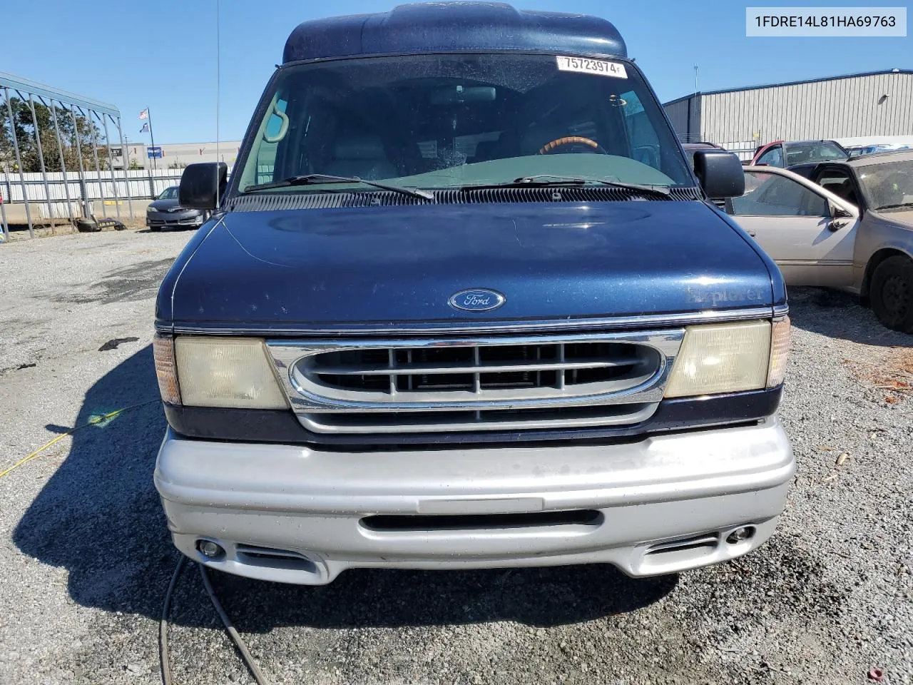 2001 Ford Econoline E150 Van VIN: 1FDRE14L81HA69763 Lot: 75723974