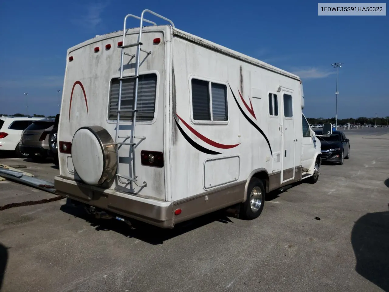 2001 Ford Econoline E350 Super Duty Cutaway Van VIN: 1FDWE35S91HA50322 Lot: 75802904