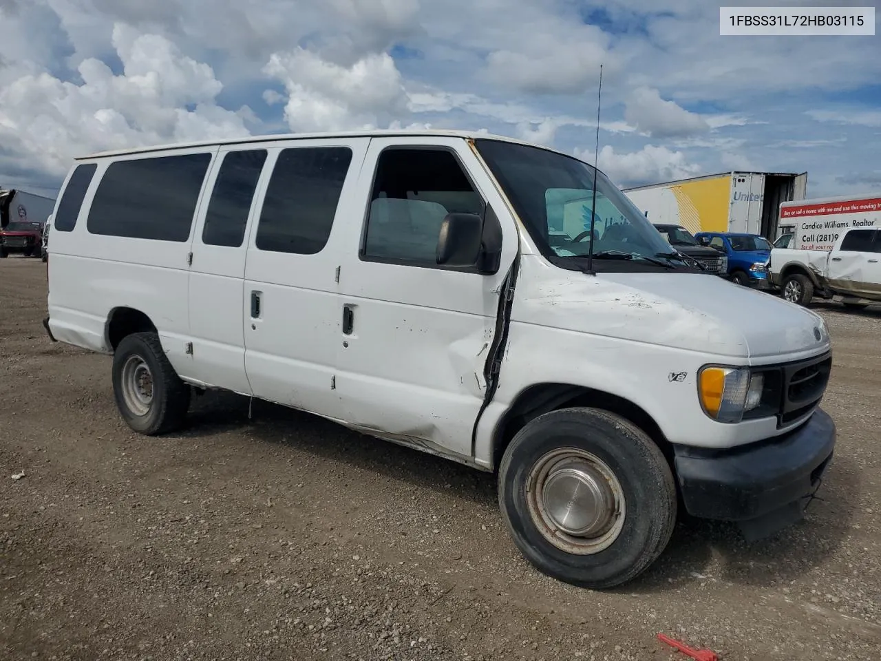 2002 Ford Econoline E350 Super Duty Wagon VIN: 1FBSS31L72HB03115 Lot: 68837454