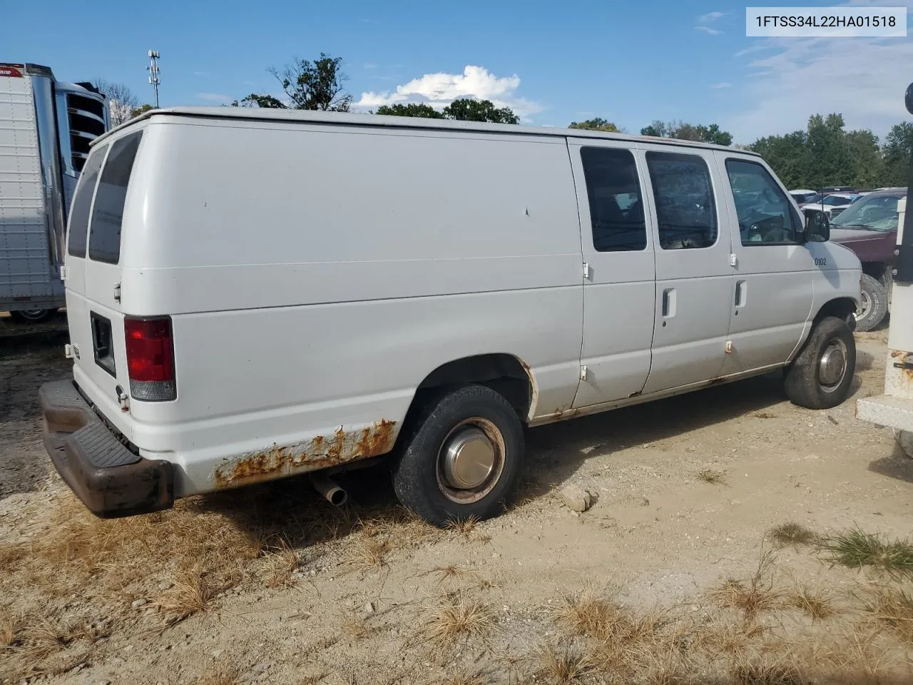 2002 Ford Econoline E350 Super Duty Van VIN: 1FTSS34L22HA01518 Lot: 70324214