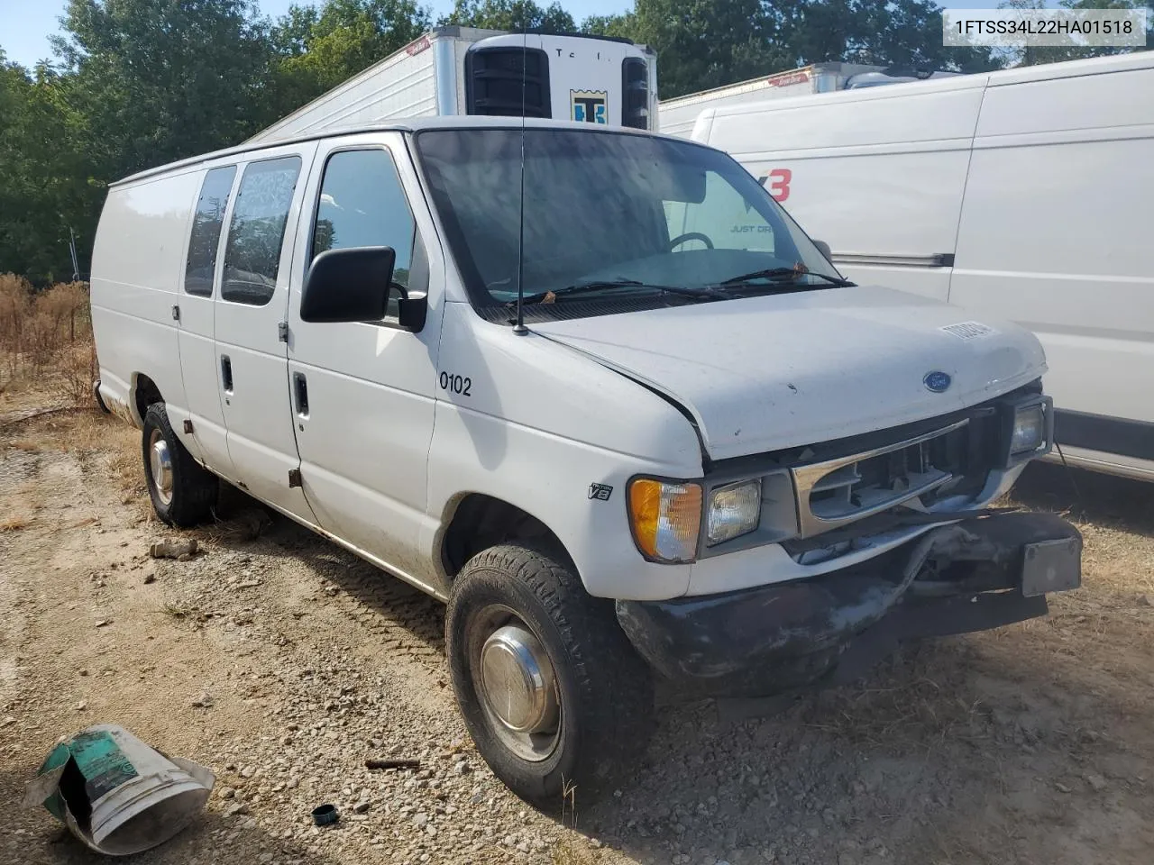 2002 Ford Econoline E350 Super Duty Van VIN: 1FTSS34L22HA01518 Lot: 70324214