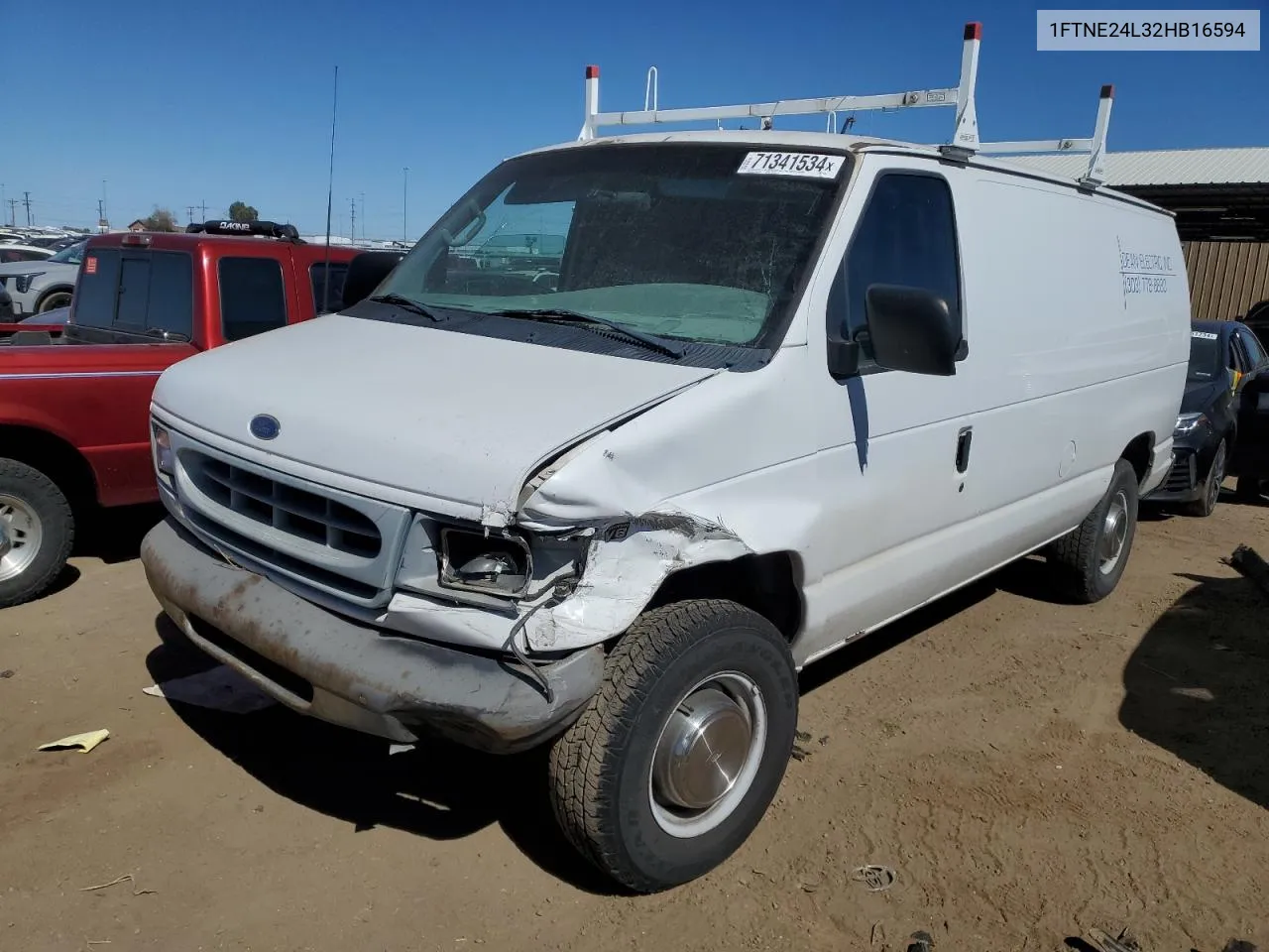 2002 Ford Econoline E250 Van VIN: 1FTNE24L32HB16594 Lot: 71341534